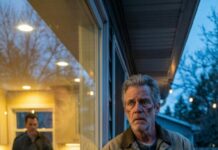 I hadn’t heard from my pregnant daughter in days. No calls. No texts. Just silence that crawled under my skin. I drove 50 kilometers to her husband’s house and knocked until the door finally opened. “She’s on a trip with friends,” he said, smiling too fast. Retired cop instincts don’t retire. I walked around the back—then froze. My daughter was on the floor, bruises blooming across her body. And someone inside whispered, “He’s coming back.”