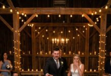 Nine months pregnant, I begged him to let me back inside. He didn’t even look at my swollen belly—just the door. “You’re a burden,” he said, and shoved me into the screaming blizzard. Snow swallowed my cries. I survived… somehow. One year later, he stood at the altar, smiling like I’d never existed. I walked in, twins in my arms. “Congratulations,” I whispered. “Now… let’s tell everyone what you did.” And I raised the evidence that would ruin him.