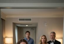 He threw an “engagement of the century,” so I arrived with our twins to “pay respects.” “Smile,” I whispered, lifting my phone. “Let’s give them a gift they’ll never forget.” The livestream opened on the bridal suite door—then the muffled gasp, the frantic shuffling, and my ex’s bride screaming, “Stop! Not now!” When the door flew wide, the man beside her wasn’t my ex… it was his father. And the “heir” everyone worshipped? Not his son—his half-brother. So tell me… who else knew?