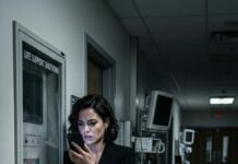 Estoy en la UCI, con el dedo temblando sobre el botón que apagará la máquina de mi hija. “Perdóname, amor…”, susurro. Entonces abro la cámara de casa, solo para despedirme. Y escucho la voz de mi esposo joven: “Hazlo hoy. Cuando firme, todo será nuestro”. Me quedo helada. “¿Quién es esa mujer?”, pregunta él. La pantalla se mueve… y alguien mira directo a mí.