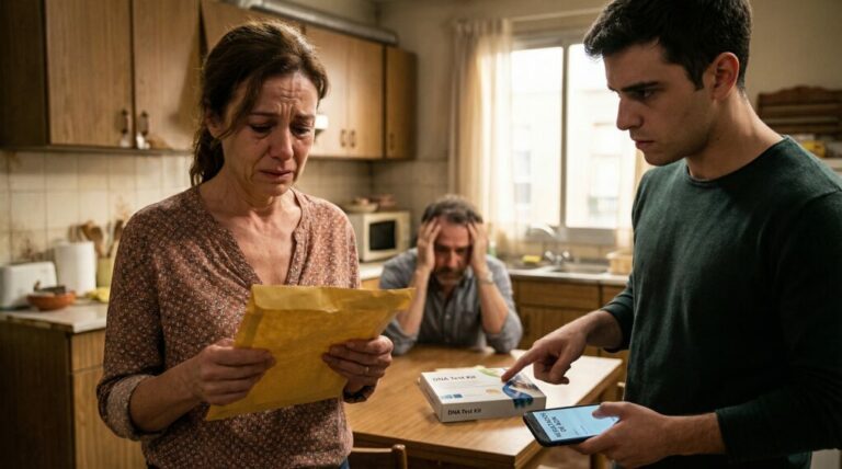 En la mañana del Día de la Madre, mi hijo me miró con odio y dejó una prueba de ADN sobre la mesa. —“No eres mi madre. No te debo nada.” Esperaba verme llorar. En cambio, sonreí. —“He estado esperando este momento durante 23 años.” Su rostro se quebró. Lo que él creía descubrir era apenas la superficie. La verdad que guardé no solo cambiaría su vida… podría destruir todo lo que cree saber sobre sí mismo.