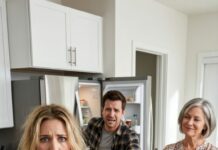 He slammed his resumé onto his boss’s desk and came home grinning. “Two grand is plenty for us,” he said. “No more Starbucks. No more nail salons.” I swallowed my panic—until Sunday. My mother-in-law marched in with her daughter and three kids. “Family-free lunch!” she chirped, heading straight for my kitchen. Then she yanked open my fridge, froze, and whispered, “What is this?” My stomach dropped… because it wasn’t food she’d found.