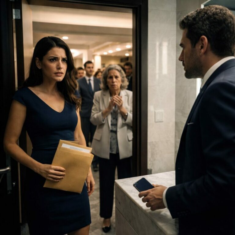 Mi esposo alzó su copa en la fiesta y soltó, riéndose: “¿Mi esposa? Solo es ama de casa. Nunca tuvo una carrera de verdad.” Las risas me cortaron la piel. Corrí al baño, temblando, y una mujer elegante entró detrás de mí. Me tomó del brazo y susurró: “¿Eres Louise Patterson?” Asentí. Entonces se quebró: “No sabes lo que tu nombre significa… y lo que él te ocultó.” ¿Por qué me estaba buscando?