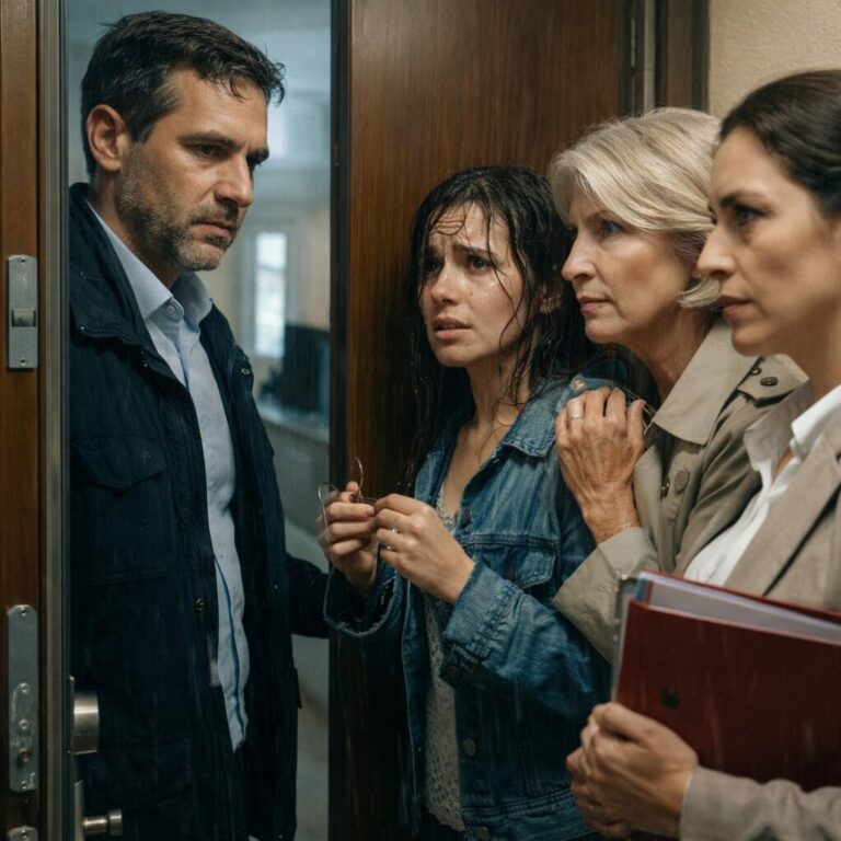 Cuando mi hija me llamó llorando, su voz temblaba: “Mamá… la llave no funciona”. Pensé que era un error, hasta que la vi empapada bajo la lluvia, mirando su propia puerta como una extraña. Entonces él salió y dijo frío: “Ya no vives aquí”. No grité. Sonreí. “Entiendo”, respondí. Tres días después, llegó una carta. Y por primera vez, él fue quien tuvo miedo…