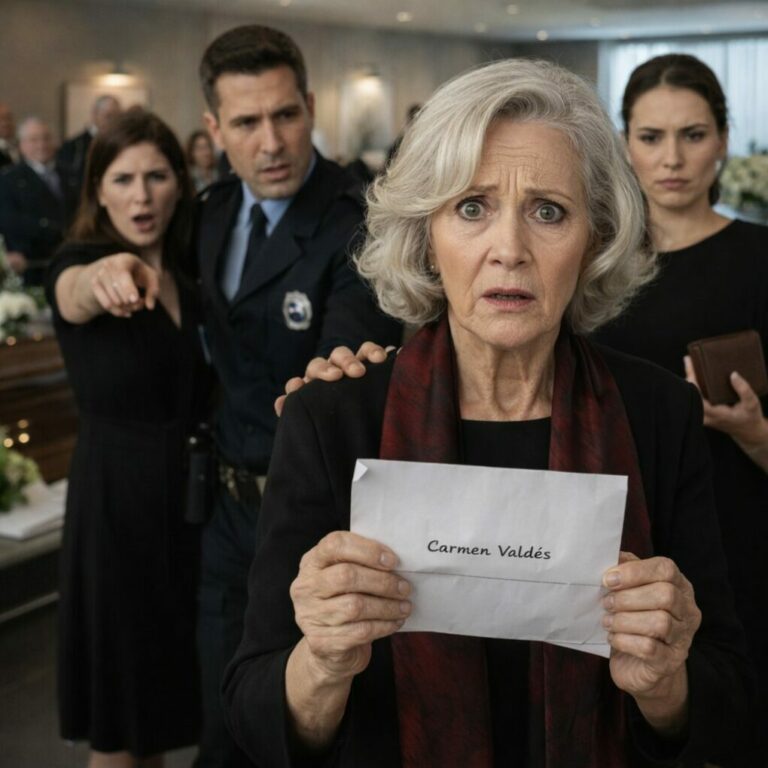 No pensaba que un funeral pudiera helarme la sangre… hasta que vi a esa mujer junto al ataúd. Mi nuera la presentó como “mi hermana”, pero jamás la había mencionado. En el baño, escuché su susurro: “Ahora que mamá no está, nadie sabrá lo que hicimos”. Se me cayó el estómago. Cuando salí, el bolso de mi nuera estaba abierto… y mi nombre aparecía en un sobre. ¿Qué habían planeado para mí?