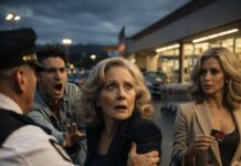 Vine a Canadá a ver a mi hijo y entramos al súper. La cajera sonrió: «¿Otra vez, señora Collins? ¡Tercera vez hoy!». Me reí nerviosa: «Es mi primera vez aquí». Pero mi hijo se puso pálido, me agarró del brazo y susurró: «Mamá… vámonos, ¡ya!». En el estacionamiento, vi a una mujer idéntica a mí empujando otro carrito. ¿Quién era la “señora Collins”?