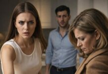 Mi marido miraba tranquilo mientras su madre hurgaba en mi bolso y sacaba mis tarjetas. “Esto es para el presupuesto familiar”, escupió mi suegra, metiéndolas en su bolsillo. Veinte minutos después sonó su teléfono: un número desconocido. Contestó… y empezó a gritar como loca. Mi esposo se quedó pálido. Yo solo pensé: ¿quién la encontró… y qué sabe de mí?