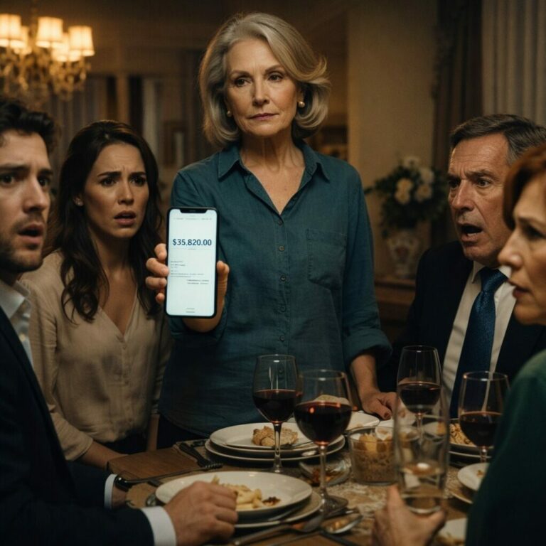 Siempre creyeron que yo era débil. Incluso mi propio hijo. “Mamá, no te preocupes por la cuenta”, me dijo con lástima. Sonreí… si tan solo supiera los 35.000 dólares que recibo cada mes. Aquella noche decidí probarlos. Me vestí con ropa vieja y bajé la mirada. Pero cuando su suegra susurró: “Gente así no debería sentarse aquí”… entendí que el verdadero espectáculo apenas comenzaba.
