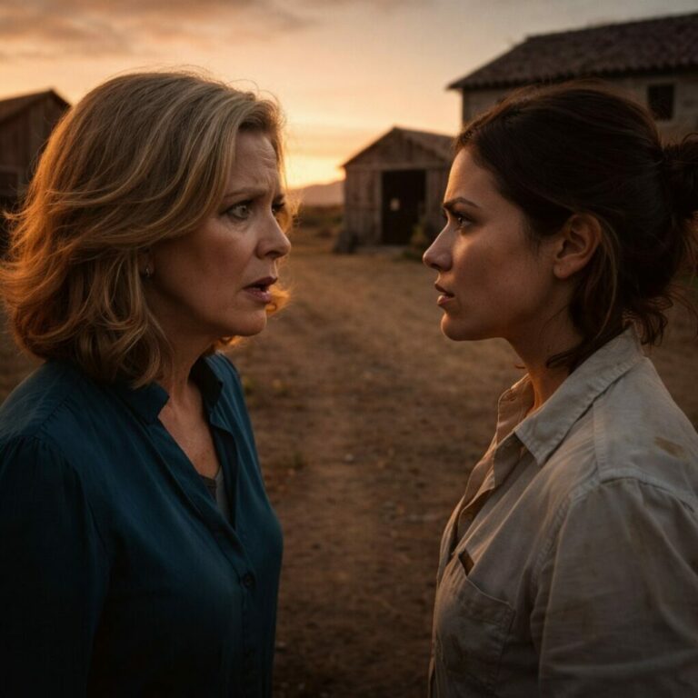 Prometí a mi esposo moribundo que jamás volvería a esa granja. Pensé que ese secreto moriría con él… hasta que sonó el teléfono. —“Señora, hay alguien viviendo en su propiedad. Dice que la conoce. Y exige verla a usted.” Cuando llegué, la vi salir del granero. Sonrió y susurró: “Sabía que vendrías.” En ese instante entendí… mi marido nunca me contó toda la verdad.