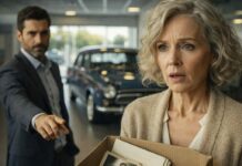 Nunca pensé que abrir un garaje vacío pudiera romperme el corazón. “Tu esposa quiso venderlo”, dijo mi hijo, encogiéndose de hombros. “Necesitaba un armario nuevo”. Sentí que el mundo se detenía… hasta que sonó el teléfono. —Señora, su esposo dejó algo escondido bajo el asiento. Mi mano tembló. En ese momento entendí: el verdadero secreto nunca fue el auto.