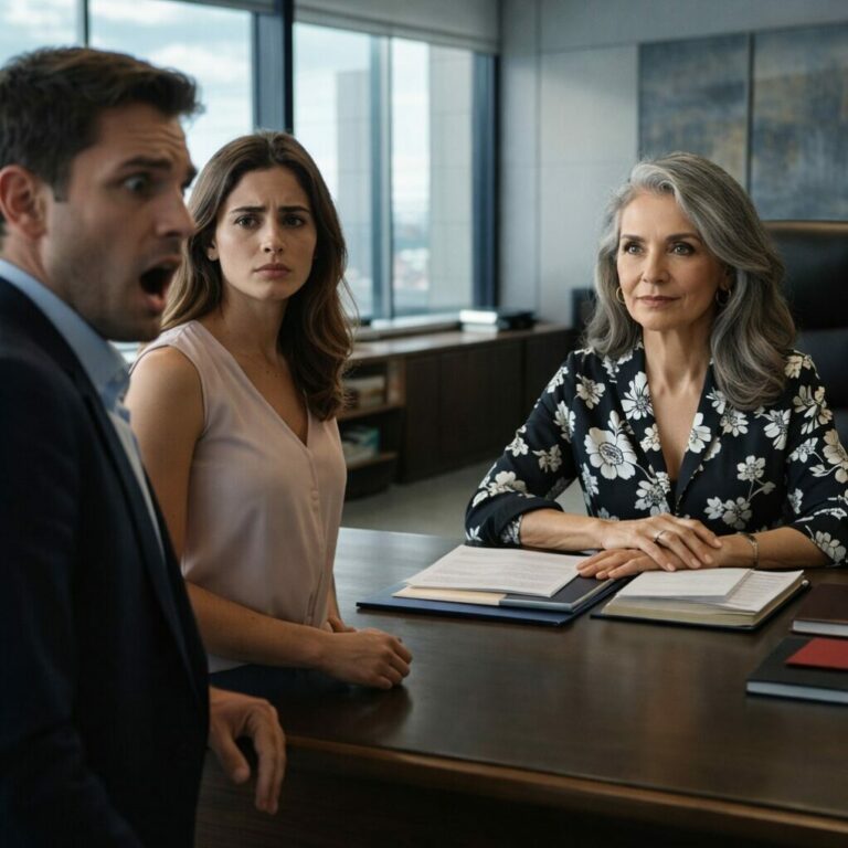 Nunca pensé que un solo mensaje cambiaría todo. “No vengas a la barbacoa. Lo arruinarás todo”, me escribió mi yerno. Respondí solo: “Entendido”. A la mañana siguiente, cuando entraron a mi oficina y me vieron sentada detrás del escritorio, gritaron. Su rostro palideció. En ese momento supe algo: no sabían quién era yo… y acababan de descubrirlo.