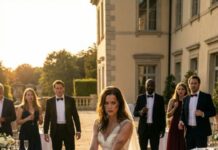 Everyone at the Harrison estate looked at me like I was a mistake in a white dress—until the lights died and a masked man screamed, “On the ground! NOW!” Daniel grabbed my hand. “Sarah, don’t do anything—please.” Then a gunman yanked my arm, ripping my sleeve, and something inside me clicked. I whispered, “You just made the worst decision of your life.” Three seconds later, he was down… and every eye turned to me.