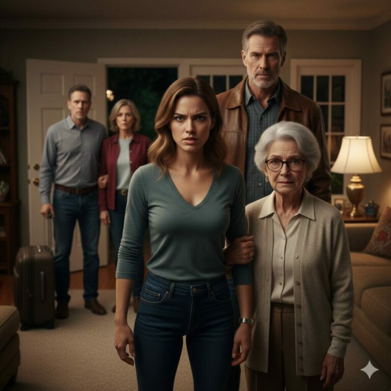 Grandma paid $30,000 to join our “once-in-a-lifetime” Europe trip—then at the airport my dad shrugged, “I forgot your ticket… just go home.” The way my mom avoided Grandma’s eyes told me it wasn’t an accident. I grabbed Grandma’s hand. “You’re not leaving alone.” Three weeks later, when my parents returned, they froze—because I wasn’t standing by myself. A man beside me said quietly, “Hello… son.”