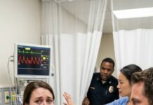 After a severe car accident, I was rushed to the hospital. My husband barged into the room, raging. “Enough with the theatrics!” he shouted. “Get out of that bed—I’m not wasting my money on this!” He grabbed me, trying to drag me off the mattress. When I struggled, he slammed both fists into my stomach. What happened next was beyond anything I could’ve imagined…