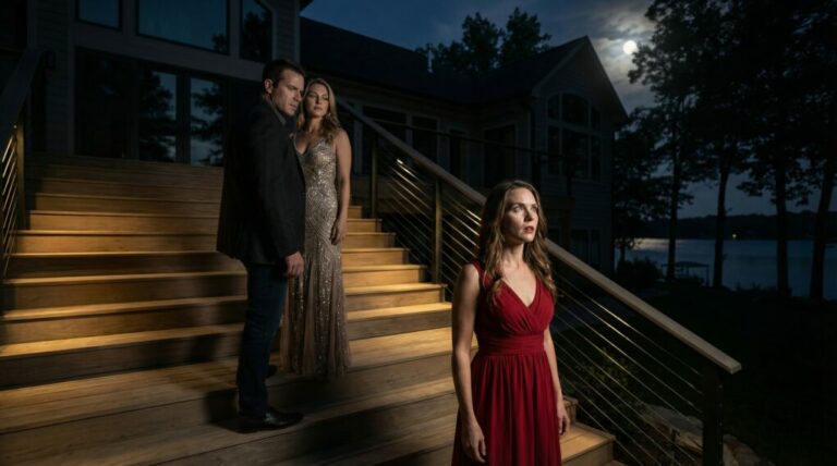 I froze behind the half-open door, my pulse louder than their whispers. “Tonight,” my husband hissed, “we end her—then the house, the accounts… all ours.” His mistress laughed, low and sharp. “Make it look like an accident. She won’t even know.” My nails bit my palm until it hurt—so I wouldn’t scream. Because I did know. I saw everything. I stepped back into the dark… and my phone began recording. But the real shock? They weren’t the only ones planning.