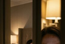 I froze the second I saw him—my husband—twisting into her arms like he belonged there. She laughed softly, fingers sliding up his collar, and he whispered, “Just… not here.” My throat burned, but I didn’t scream. I didn’t cry. I stepped back into the shadows and let them think they were safe. Because in that moment, I remembered the message I found last week… and I finally understood who she really was. And why he chose tonight.