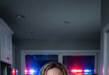 “He killed someone… please, save me.” My voice cracked as I pressed my palm to the cut—blood soaked through my shirt where the sharp knife had skimmed my skin. “He’s going to kill me,” I whispered, staring at my husband’s shadow in the doorway. Behind him, my sister-in-law stood smiling… laughing. “You shouldn’t have fought back,” she murmured. My friend’s call finally went through—sirens promised help. Or did they?