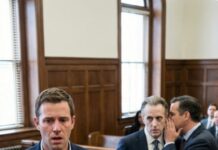 Headlights sliced through the fog when I spotted them—an elderly couple waving beside a dead-flat tire. “Thank you, son,” the man whispered, trembling. They looked harmless… until three days later, a black SUV boxed me in. “You helped my parents,” a voice snarled on the phone, “now stay away—or disappear.” That night, their mansion gates swallowed me whole. Behind silk curtains, I heard my name… and a scream.