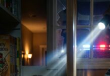 The phone buzzed on my kitchen counter—my daughter-in-law’s, forgotten in the rush. I glanced at the screen and froze: my husband’s face, the same smile I’d buried five years ago. My fingers shook as I tapped the notification. A new message flashed: “I’m coming home.” I whispered, “This isn’t funny… who are you?” Then another text appeared—one word that punched the air from my lungs: “RUN.” And footsteps started upstairs.