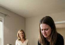 The day we buried Mom, my father didn’t even wipe his tears—because he never had any. He walked from her grave straight to a church, adjusting his tie like this was a promotion. When I froze at the doorway, he leaned close, lips curling into a smug grin. “I’ve waited long enough.” The woman beside him smiled like she’d won. I thought nothing could hurt more than watching Mom fade… until I realized why he was in such a hurry. And what he’d done to make sure she never came back.