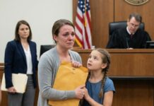 At the courthouse steps, my six-year-old tugged my sleeve and whispered, “So… I won’t live with Dad and Grandma anymore?” The question hit harder than the judge’s gavel. Inside, they smiled like they’d already won—until the envelope in my bag burned against my palm. I swallowed my tears and knelt beside her. “Not if I can help it.” She blinked, innocent. I stood up, ready to speak the truth they buried… but was I too late?