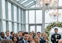 On her wedding day, Emily spots her father in the doorway—worn jacket, trembling hands, a small bouquet. Her smile hardens. “Security,” she snaps, “get this filthy beggar out. I don’t know him.” Daniel’s voice cracks: “Em… I just came to bless you.” Months later, pregnant with a baby girl, her rich husband spits, “A daughter? Get out—tonight.” Now homeless and shaking, Emily returns to the one door she slammed. Daniel opens it, eyes soft: “Why are you so thin, sweetheart… have you eaten?” But here’s the twist—what’s inside that apartment will shatter everything she thought she knew…