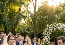 The aisle felt endless. “Easy, Bruno… it’s okay,” I whispered, but his growl didn’t stop—low, warning, wrong. When I reached my groom, Bruno snapped, lunging like he’d seen a monster in a tux. “Get that dog away!” my fiancé barked, yanking back. Too late. Bruno tore at his jacket and something clattered onto the white runner—a tiny black vial, taped under his shirt. The room froze. My groom went pale. “You weren’t supposed to find that.”