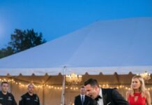 At the wedding ceremony of me and my husband, my mother-in-law suddenly stood up and hissed, “The baby in your belly isn’t my son’s child—you’re pregnant with another man’s baby!” She presented a video as evidence like a weapon, and the whole room seemed to explode. My fiancé’s face was cold as ice. “My love, I don’t deserve to be betrayed,” he whispered—then walked away, leaving me trembling in my wedding dress. Years later, fate brought us together again… and one sentence from my son made my husband go pale.