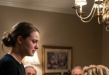 I knew something was wrong the moment my sister raised her champagne glass and smiled. “So next week I’ll be moving into your house,” Marissa said like it was already decided. My parents nodded proudly, and my father added, “Family helps family.” I felt the anger rise in my chest as I placed a manila envelope on the table and said quietly, “Actually… I sold the house last week.” The champagne glass shattered on the floor, and suddenly everyone was staring at me like I’d committed a crime—but they had no idea what I was about to reveal next.