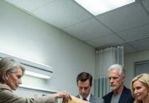 Blood was still dripping from my IV when my mother-in-law slammed divorce papers onto my hospital bed and said coldly, “Sign it and take the money.” My newborn son was barely minutes old in my arms, and the woman standing behind my husband was wearing my wedding ring. When I whispered, “And my baby?” she smirked and replied, “The child stays with our family.” They thought I was powerless. They had no idea that one phone call would destroy everything they owned—and the moment I picked up my phone, their world began to collapse.