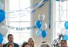 At eight months pregnant, I stood in a room full of love as my friends raised $53,000 to save my baby born with a heart defect—until my mother saw the donation box. “That money should be mine!” she screamed, lunging for it. When I tried to stop her, she grabbed a heavy iron decoration and slammed it into my stomach. My water broke instantly. I collapsed in agony… and what happened next changed everything.