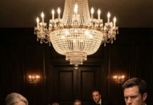 The chandelier light felt too bright when Mom smiled and said, “This is our daughter—she cleans houses for a living.” Dad didn’t even blink. “We’ve given up on her.” I forced a laugh, gripping my glass so hard my knuckles burned. Then the groom’s mother leaned closer, eyes narrowing like she’d found a ghost. “Wait… you’re the woman who—” She cut herself off. Forks froze mid-air. My mother’s smile cracked—then vanished. And in that silence, I realized…