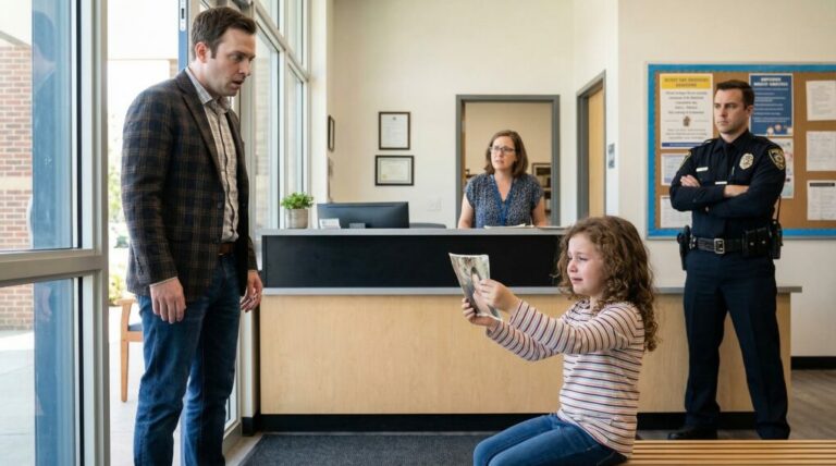 “My daughter has been waiting here for two hours,” the school said. I laughed in disbelief. “I’m 30, single—I don’t have a daughter.” Then the voice turned cold: “Come now, or we’re calling the police for child neglect.” My hands shook the entire drive. But the second I stepped inside that school and saw the little girl staring at me, my blood turned to ice…