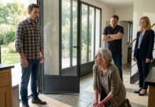 For six years, I believed my mother was living peacefully with my brother in France. But the second I stepped inside his house, I saw her kneeling on the floor like a servant—frail, exhausted, afraid to even look at me. “Mom… why are you doing this?” I asked. She froze. Then my brother snapped, “Mind your own business.” He had no idea that in the next few minutes, everything was about to explode.