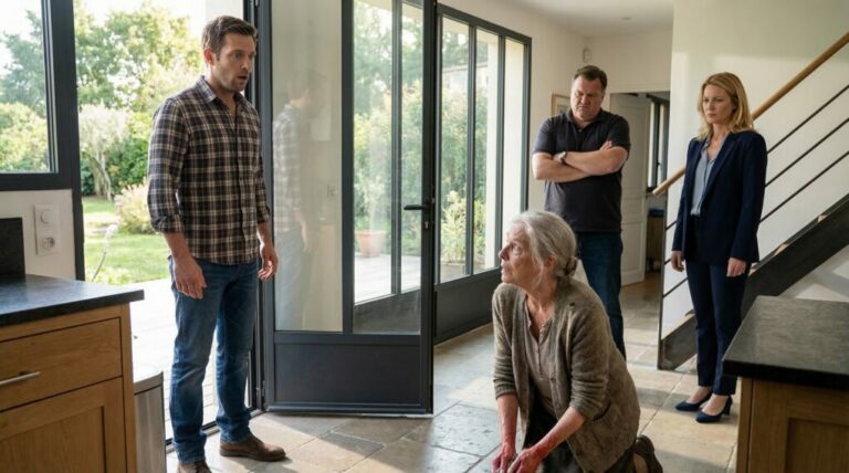 For six years, I believed my mother was living peacefully with my brother in France. But the second I stepped inside his house, I saw her kneeling on the floor like a servant—frail, exhausted, afraid to even look at me. “Mom… why are you doing this?” I asked. She froze. Then my brother snapped, “Mind your own business.” He had no idea that in the next few minutes, everything was about to explode.