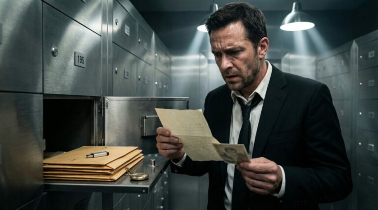 “Every Friday for fourteen years, my billionaire father disappeared into the same bank—and never told me why. Not once. Not even on his deathbed. Then, three days after we buried him, a letter arrived with his name on it. My hands shook as I opened it. Inside was one sentence: ‘If your son is reading this, it means you failed to keep him safe.’ And in that moment, I realized my father’s secret was never about money…”