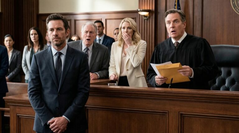 I stood in that courtroom while my wife’s family called me a parasite. “Tell the judge how long you’ve been living off us,” her father sneered. My wife didn’t even look at me. I said nothing—just handed over the envelope. Then the judge opened it, froze, and asked, “Do all of you understand what this means?” In one breath, their confidence vanished. And that was only the beginning.