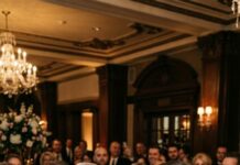 At my granddaughter’s engagement party, everyone was toasting the perfect man—until he pulled me aside and asked, “Harold, who controls the eight-million-dollar property?” I smiled and said, “You’re asking the wrong question, son.” His face changed instantly. In that moment, I knew he hadn’t fallen in love with my granddaughter—he’d fallen in love with what he thought came with her. What I told him next nearly stopped the music.