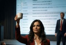 Durante la reunión anual, mi jefe anunció al micrófono: «Brindemos por una nueva era… sin ti». Mis colegas aplaudieron; mis mentores se hicieron los ciegos. Yo mantuve la sonrisa, tomé un sorbo largo de café y alcé mi taza: «Por la nueva era». Nadie sospechó del sobre en mi bolso, ni de la copia del contrato que él firmó. Entonces la pantalla cambió… y todo quedó en pausa.