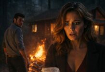 Llegué dos días antes a la cabaña familiar y mi esposo se quedó pálido al verme. Esa noche lo descubrí quemando una caja detrás del bosque. Cuando se fue, metí las manos en las cenizas… y me helé. “No… esto no puede ser”, murmuré. Entre los restos había algo que reconocí de inmediato. Si quiso borrarlo del mundo, era porque escondía una verdad que podía destruir mi vida entera.