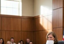 He actually laughed in court—loud enough that the whole room turned. “I’ll be richer after the divorce!” my husband bragged, like this was a victory lap. The judge looked at me calmly. “Ma’am, anything to add?” I stood, smiling so sweet it felt dangerous. “Yes, Your Honor—page nine.” Silence hit like a slap. The judge read… then glanced at him and laughed. And that’s when I knew: he hadn’t read what he signed.