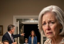 On my 73rd birthday, the candles were still flickering when my husband raised his glass—then pointed toward the doorway. A woman stood there, gripping two small hands, eyes wide like she’d been dragged into a storm. “This,” he announced to our guests, voice steady, “is my other family.” I laughed—one sharp, broken sound. “You’re joking,” I whispered. He didn’t blink. And in that silence, I realized the real surprise hadn’t arrived yet…