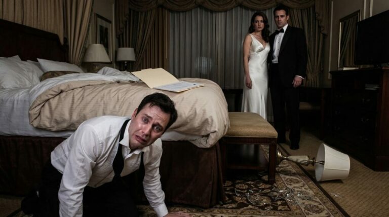 I slid under the bed on my wedding night, grinning like an idiot, waiting for her laugh. Instead, the door opened and my bride whispered, “Hurry, he’s asleep.” Another man answered, “Are you sure he suspects nothing?” My smile died instantly. Then something crashed, she gasped, and I heard my name in a voice I’d never heard before. What I saw when I crawled out changed everything.