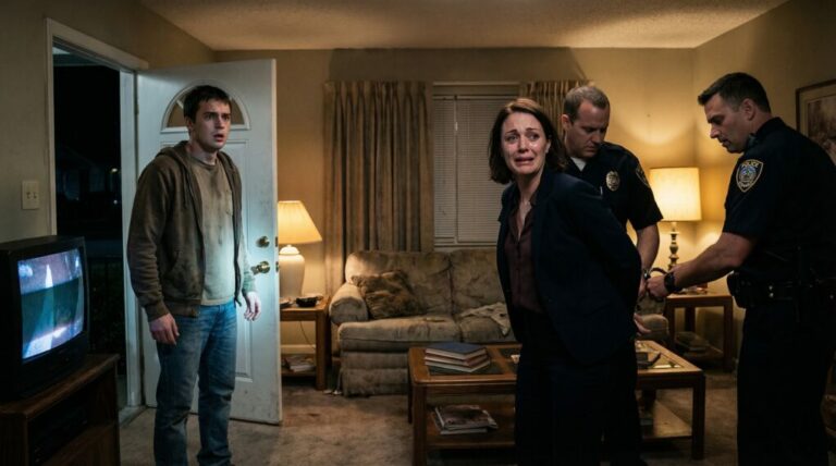 I was still half asleep when my neighbor pounded on my door at 6:00 a.m. The moment I opened it, he grabbed my arm and said, “Whatever happens, do not leave this house today.” His voice cracked, his whole body shaking. “What are you talking about?” I snapped. He swallowed hard. “At noon, you’ll see.” When the police called me at 1:30 p.m., I realized he knew something horrifying all along.