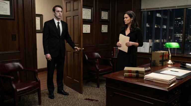 One hour after I buried my father, his lawyer pulled me aside and whispered, “You’re in danger. Come to my office now—and trust no one.” I thought grief was the worst thing I’d face that day. Then I opened his door and froze. The one person I never expected was waiting for me. “You?” I choked out. Their smile told me my father’s death was only the beginning.