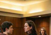 I found my son crying in a dark hallway—abandoned as if he were worthless. I carried him home and whispered, “You’re safe. Mommy’s here.” For seventeen years, I was the one who stayed with him. Then she came back—his biological mother, a millionaire—sueing him. In court, she said, “He’s mine.” My son stood up, calm and steady, and told the judge, “She may have given birth to me… but I choose my mother.” The room fell silent…