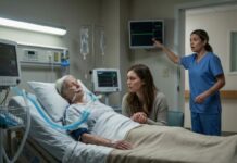 The heart monitor didn’t scream like in the movies—it simply stopped agreeing with life. One second, Helen Walsh’s pulse kept time with the hospital’s fluorescent buzz. The next, it turned into one flat, unforgiving note. I was alone at her bedside when she died at 6.00 p.m. on a Monday. Then her fingers twitched. I swallowed hard. “Helen…?” A nurse rushed in. “That’s impossible.”But it wasn’t—because tucked beneath her pillow was an envelope with my name… and a truth that could ruin everyone who never showed up.