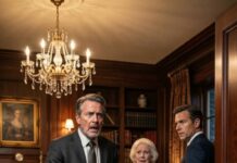 I spent my whole life building an empire, trusting that blood would always be stronger than greed—until I heard my brother whisper, “When he’s gone, it’s all mine.” The glass slipped from my hand and exploded against the floor. I couldn’t breathe. Then I saw our mother’s face—drained, horrified, guilty. She already knew. And in that crushing silence, I realized the unthinkable: she was about to choose between her own sons.