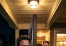 I planned to be away for three days. Then the hotel hallway went dark – and my phone became a useless brick. Twenty years of silence, and tonight I stood before my old house, watching my child smile behind a stranger’s glass. A voice inside snapped, “Don’t open the door, Mother.” Another whispered, “He can’t be alive…” I knocked again. My wife appeared – her diamond ring, her hands trembling. “You… you’re still alive?” I swallowed a scream. “Then tell me why someone would pay to have me wiped out.” Standing behind her, the “rich husband” smiled. “Welcome home,” he said – as if he had been waiting…