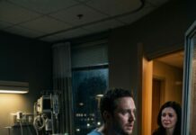 Everybody in this hospital knew me as the half-man they left in the corridor—because “no one has time to care.” My left side was dead weight, my pride even heavier. But every night, I dragged myself upright by the window, shaking, practicing the same impossible stand… like I was waiting for someone to appear in the dark. Under my pillow, I kept an unsent letter: “Don’t come back.” Then, the next evening—knock. Knock. Knock. Three perfect beats. My blood went cold. Because that rhythm wasn’t a visitor. It was a warning.